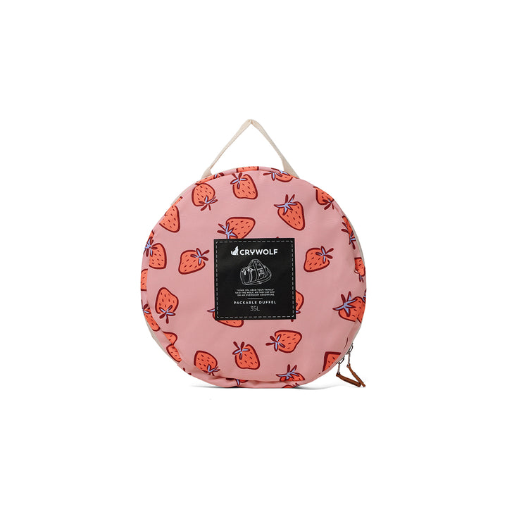 CRYWOLF - PACKABLE DUFFLE: STRAWBERRY SPLASH