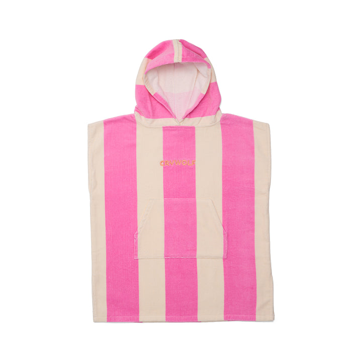 CRYWOLF - HOODED TOWEL: CANDY STRIPE [sz:S/M 1-3 YRS]