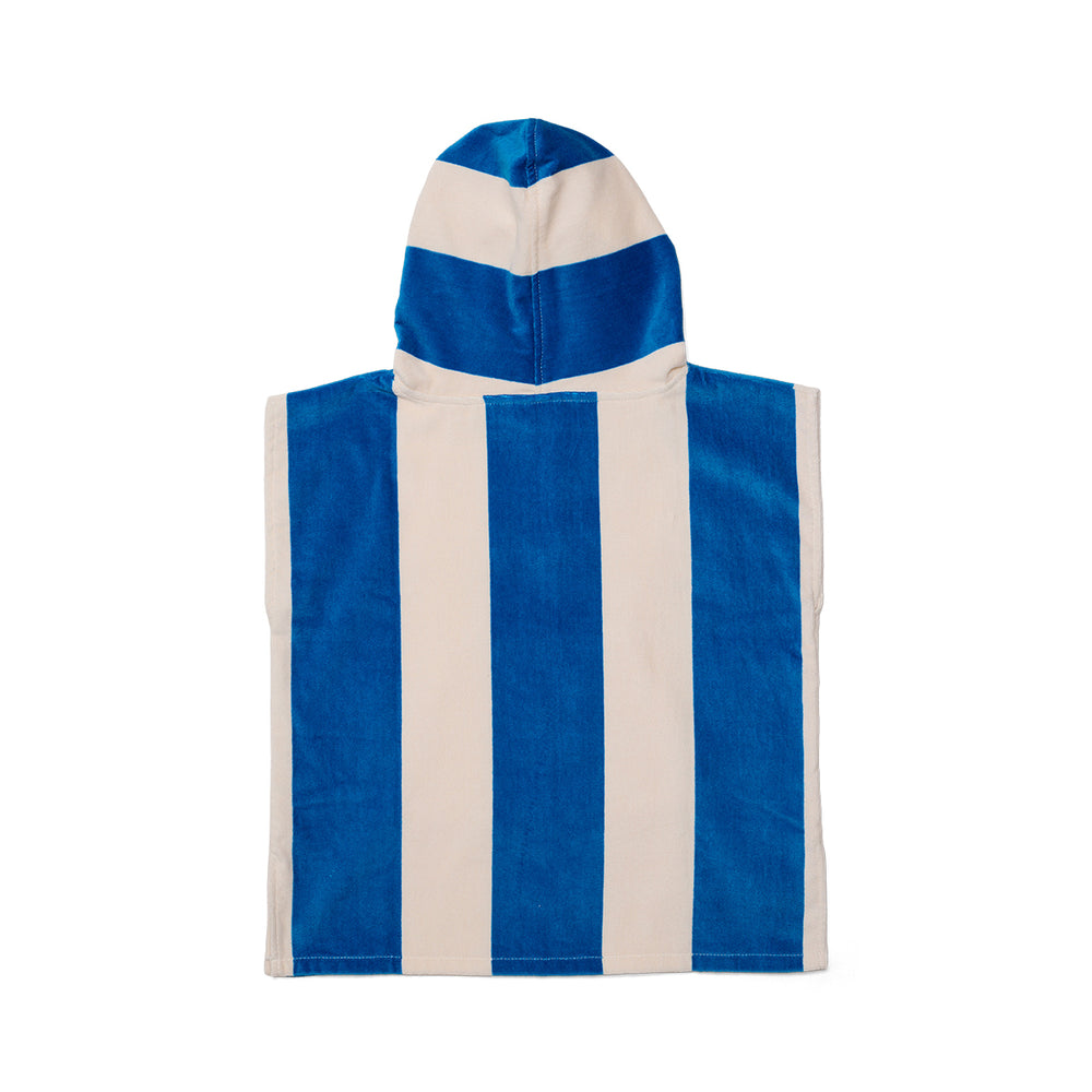 CRYWOLF - HOODED TOWEL: DEEP SEA STRIPE [sz:S/M 1-3 YRS]