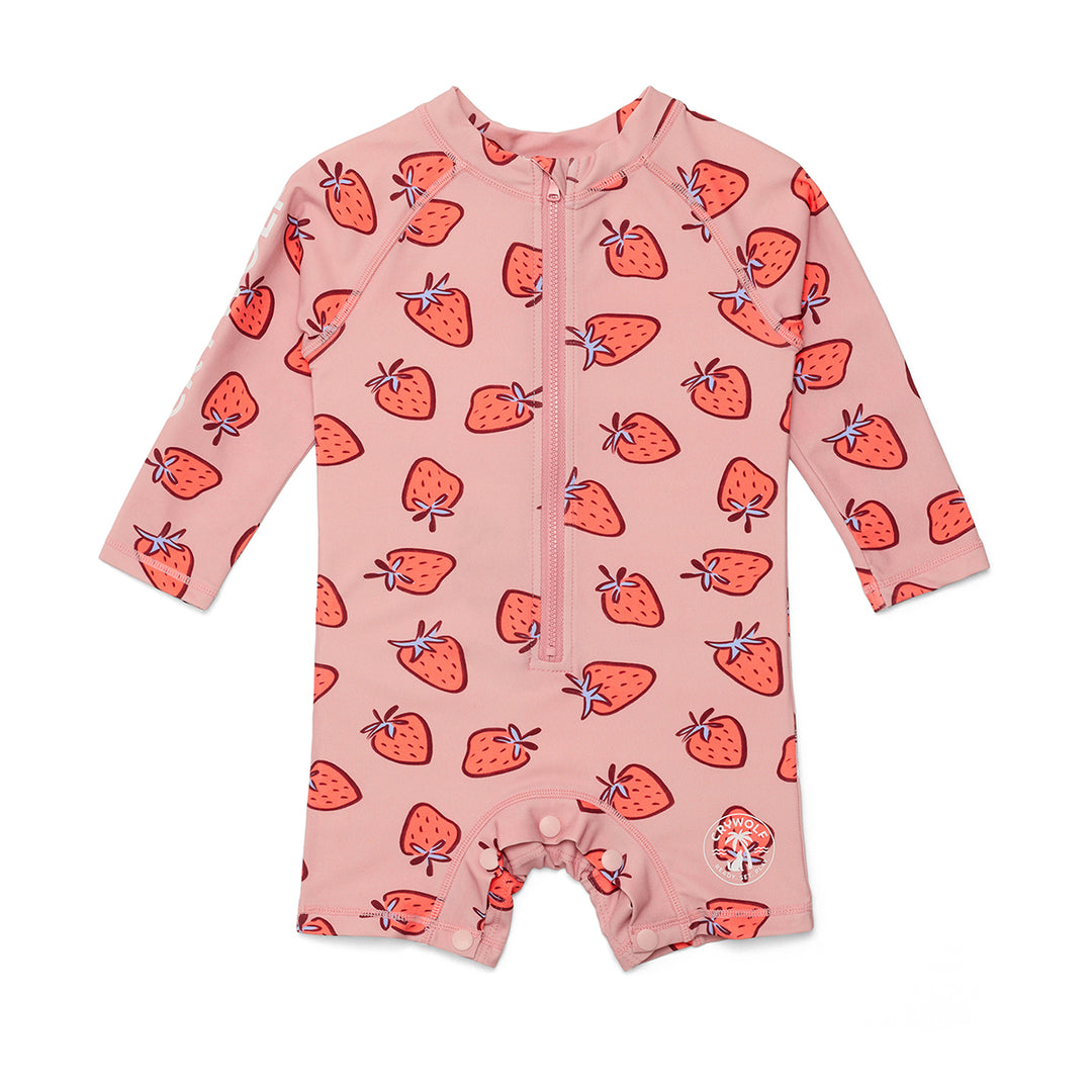CRYWOLF - RASH SUIT: STRAWBERRY SPLASH [sz:3-6 MTHS]