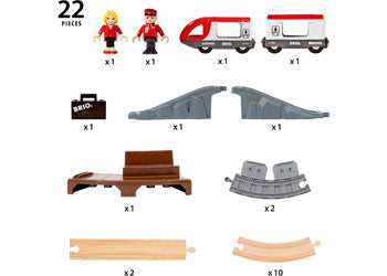 BRIO - STARTER TRAVEL TRAIN SET: 22 PCS