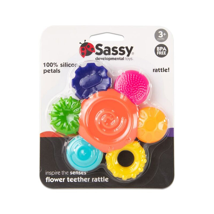 SASSY - FLOWER SILICONE RATTLE