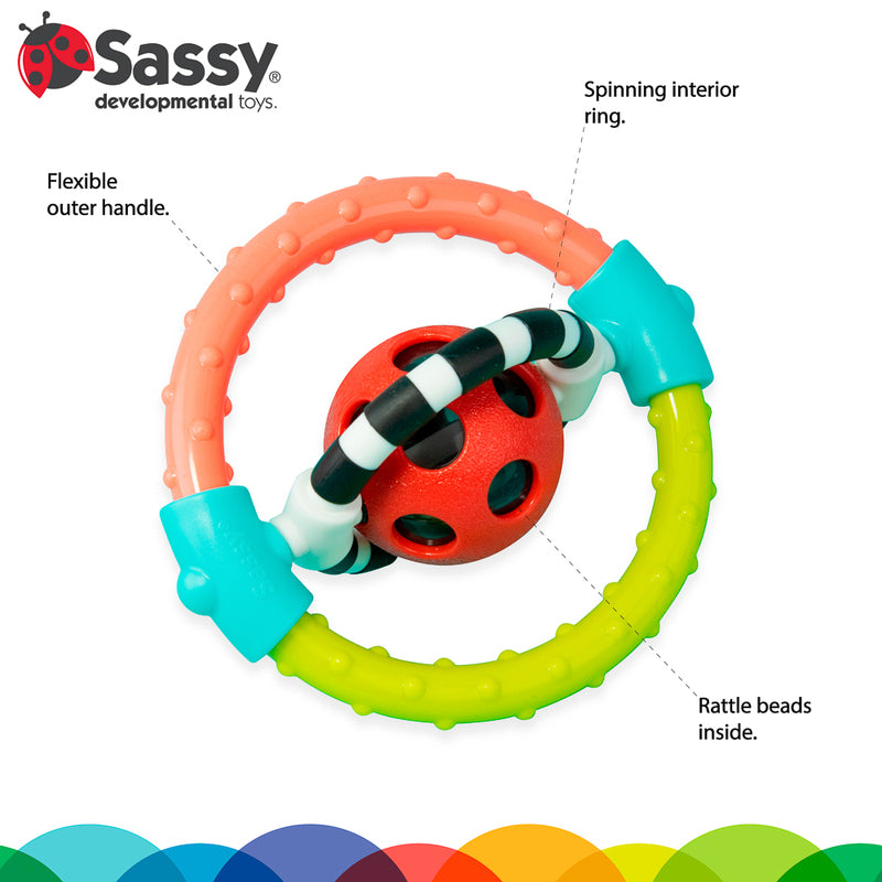 SASSY - SPIN AND CHEW RING RATTLE