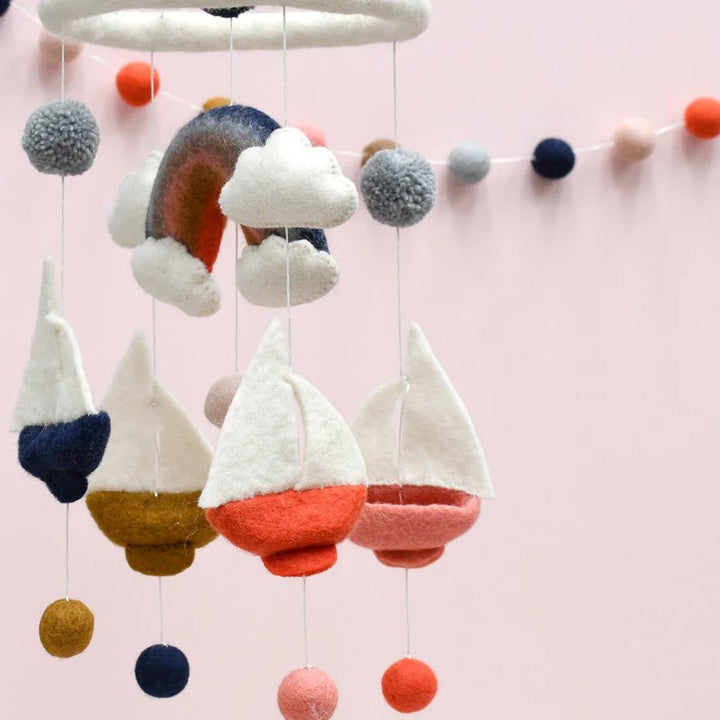 TARA TREASURES - NURSERY MOBILE: SPRING SAIL BOATS