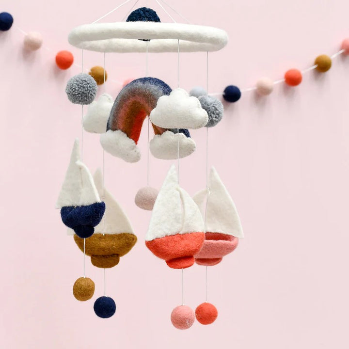 TARA TREASURES - NURSERY MOBILE: SPRING SAIL BOATS