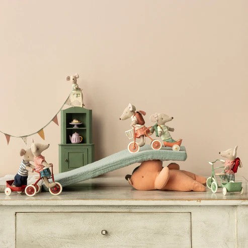 MAILEG - MOUSE: TRAILER FOR TRICYCLE: RED