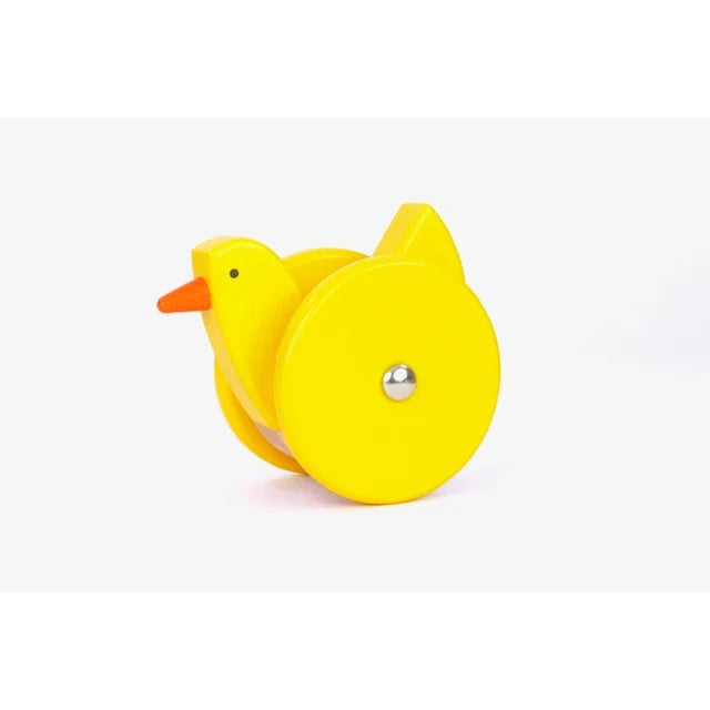 BAJO - WOODEN WOBBLING CHICKEN: YELLOW