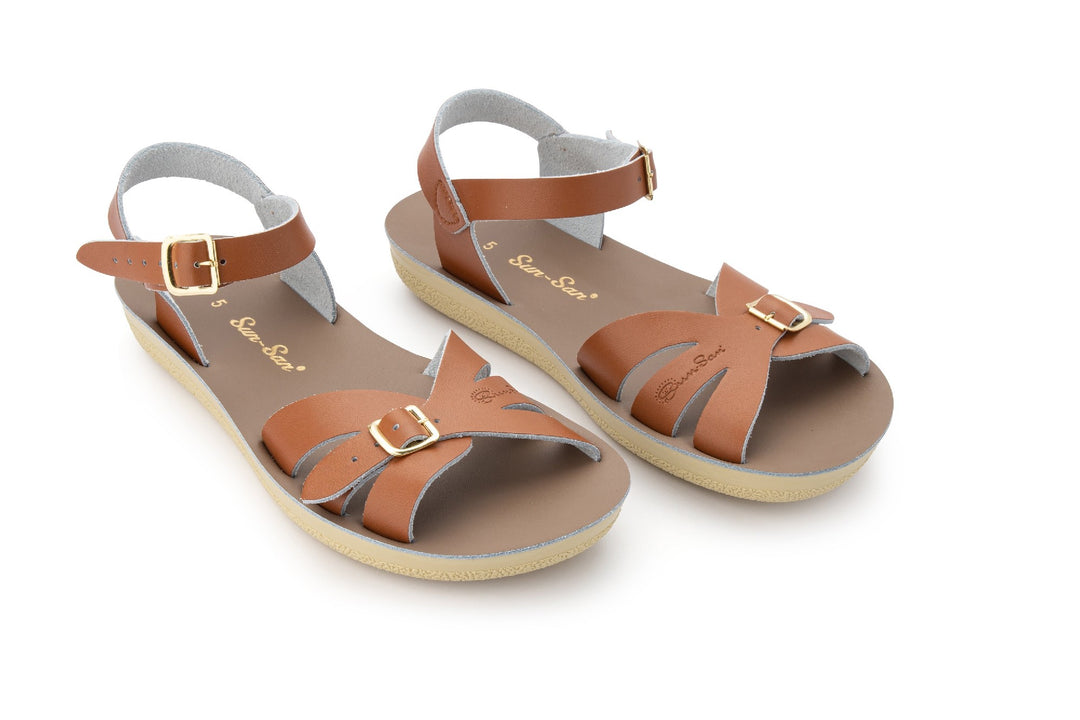 SALTWATER - ADULT BOARDWALK SANDAL: TAN [sz:ADULT 4]