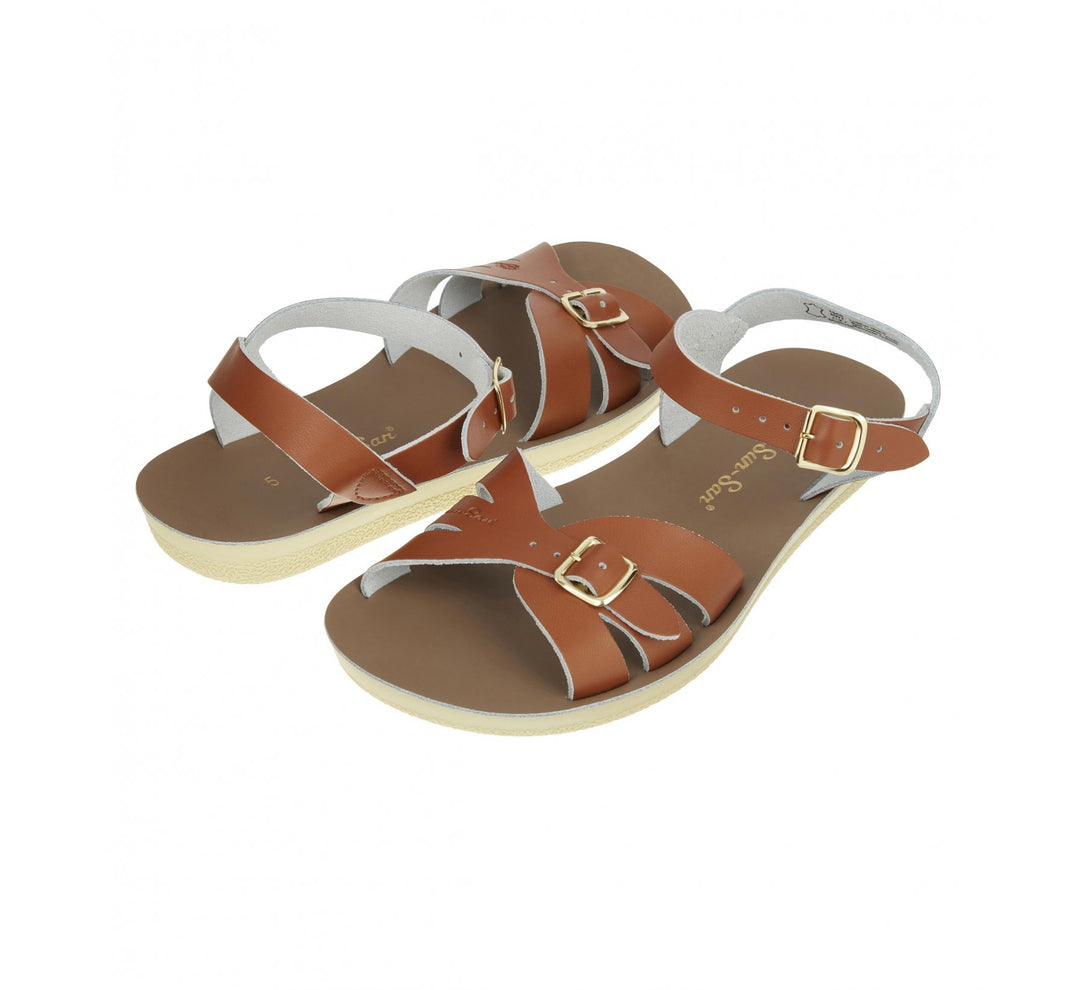 SALTWATER - ADULT BOARDWALK SANDAL: TAN [sz:ADULT 4]