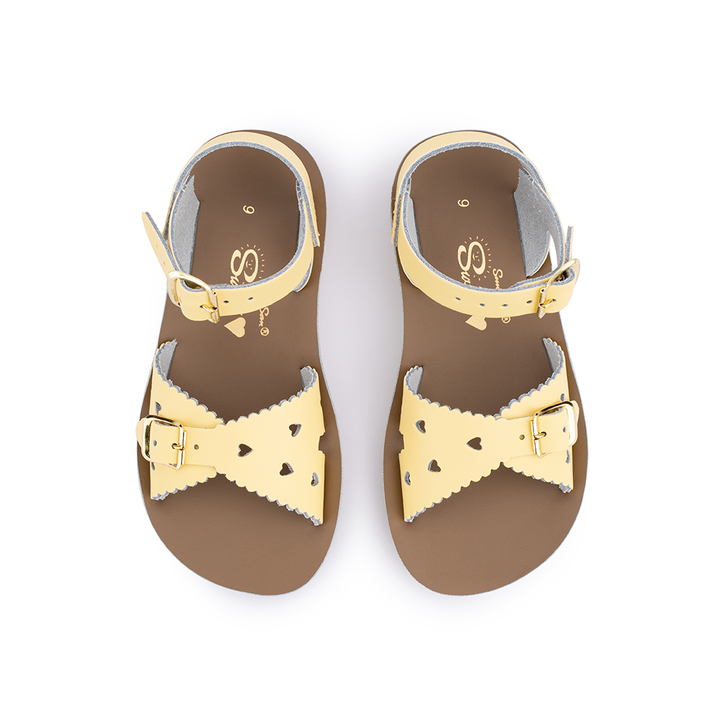SALTWATER - KIDS SUNSAN SWEETHEART SANDAL: BUTTER [sz:INFANT 6]