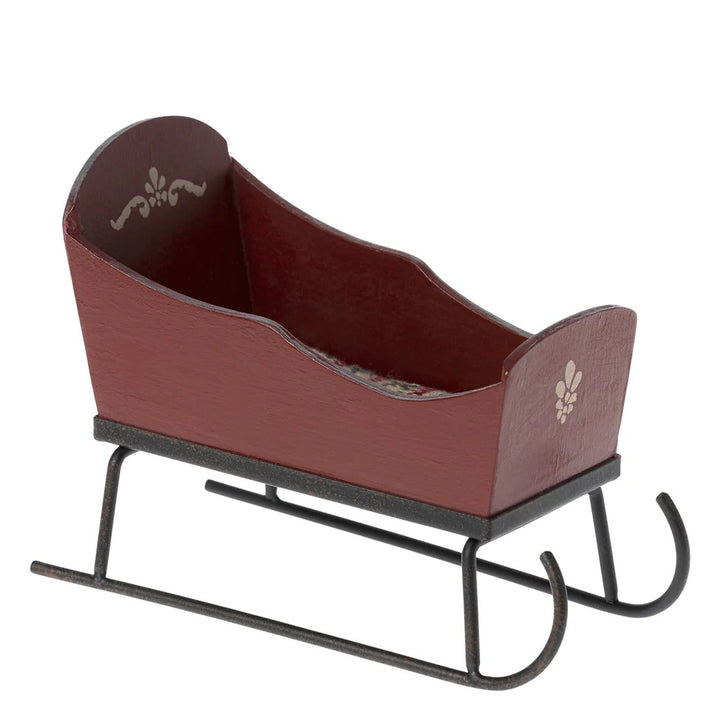 MAILEG - CHRISTMAS: SLEIGH FOR MOUSE RED