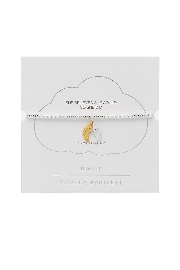 ESTELLA BARTLET - WING NECKLACE: SILVER & GOLD PLATED 