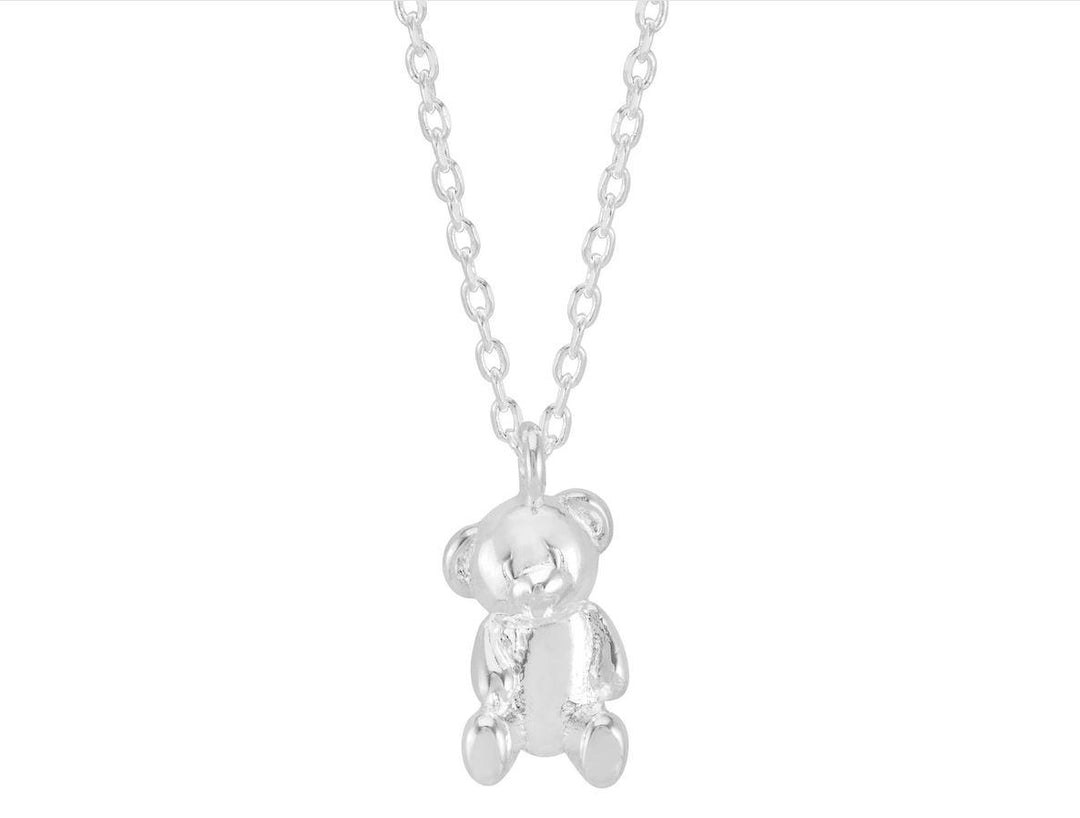 ESTELLA BARTLET -  TEDDY BEAR NECKLACE: SILVER PLATED 