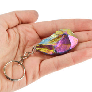 KEYRING - AURA  AMETHYST 