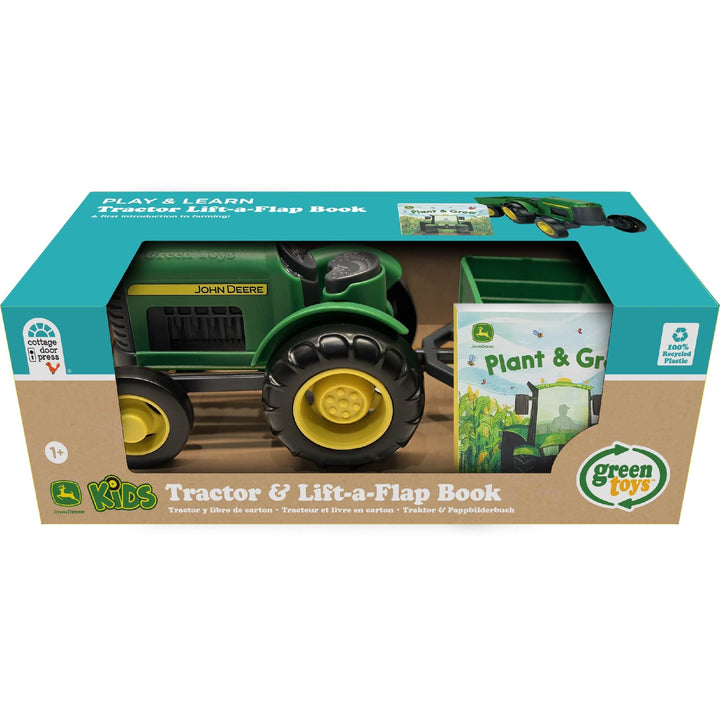 GREEN TOYS - JOHN DEER TRACTOR & BOARD BOOK