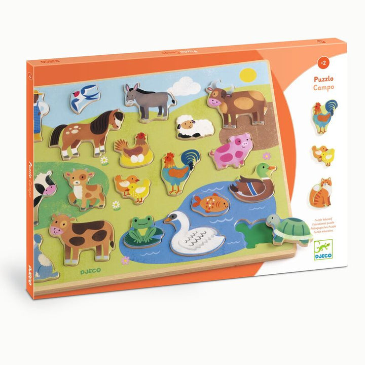 DJECO - WOODEN PUZZLE: 22 PC FARM
