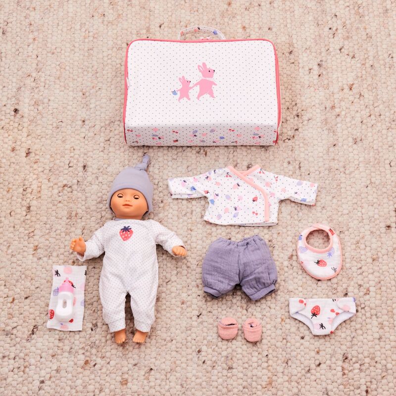 DJECO - POMEA: BABY VANILLIE DOLL & SUITCASE 