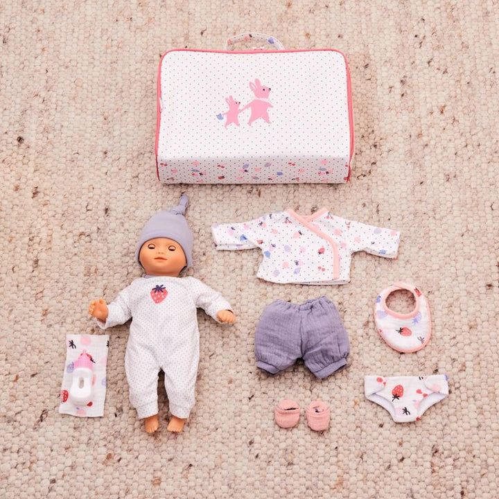 DJECO - POMEA: BABY VANILLIE DOLL & SUITCASE 