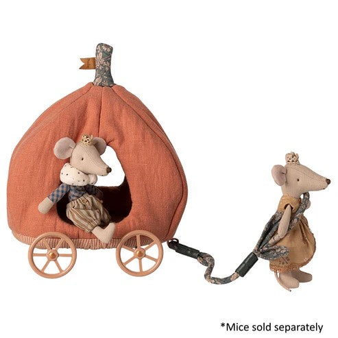MAILEG - FURNITURE & ACC: MOUSE PUMPKIN CARRIAGE