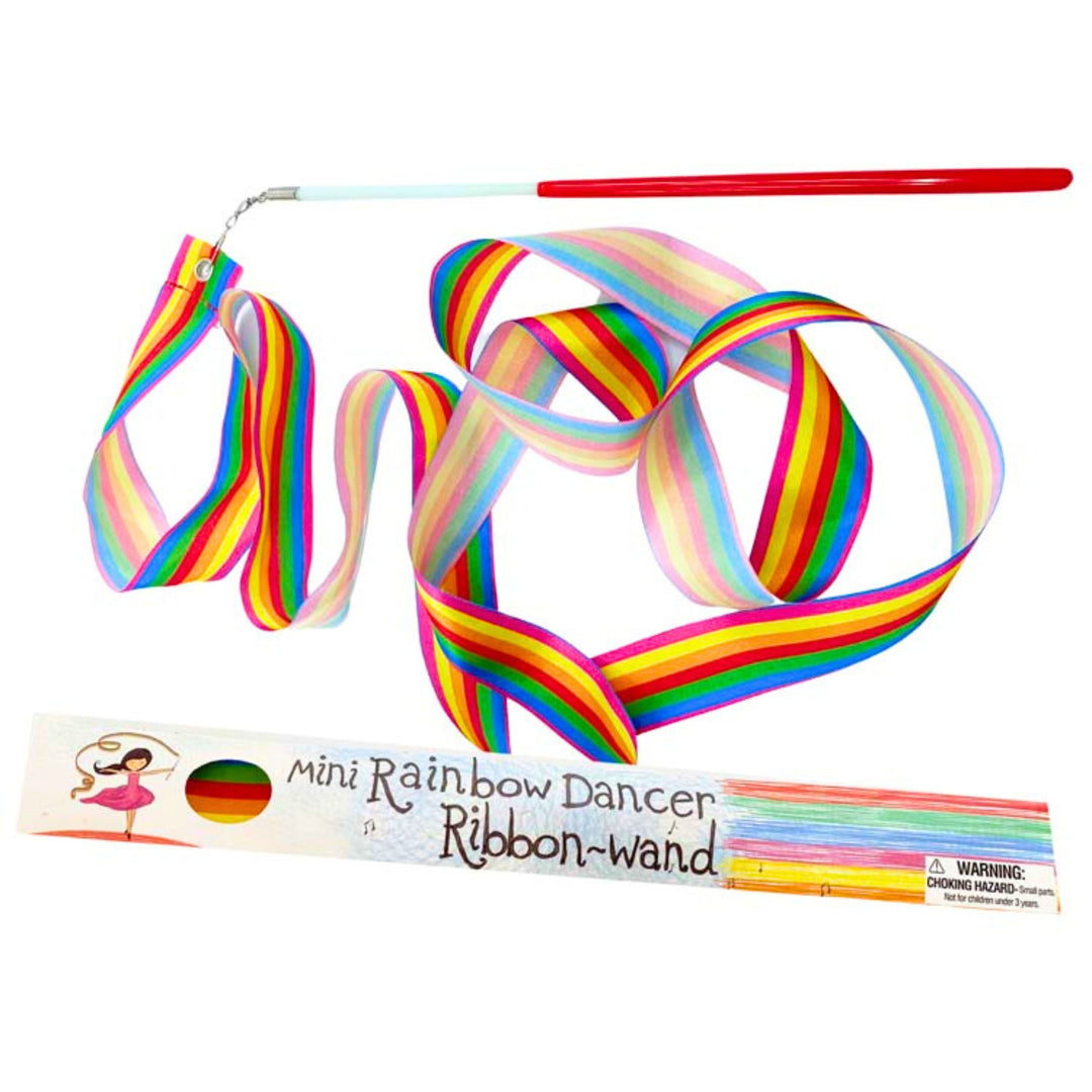 HOUSE OF MARBLES - MINI RAINBOW DANCER RIBBON WAND
