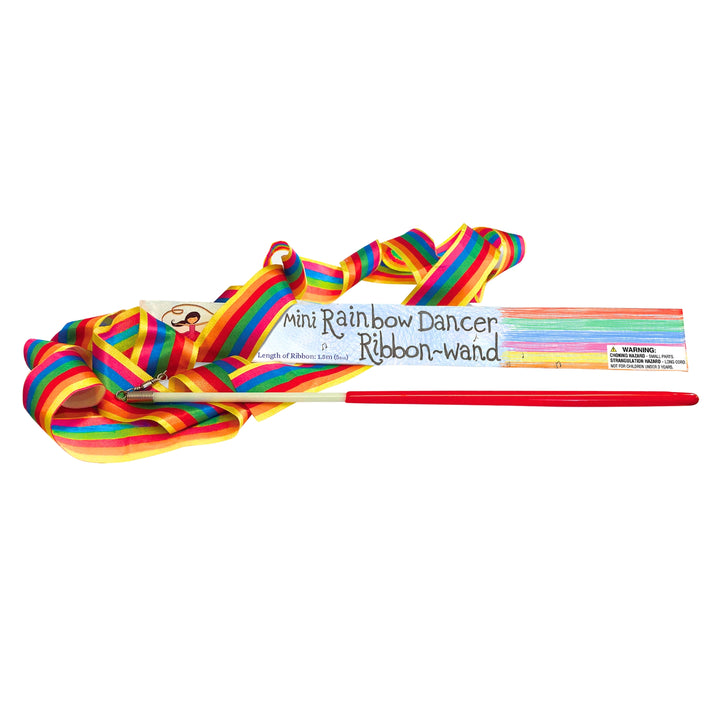 HOUSE OF MARBLES - MINI RAINBOW DANCER RIBBON WAND