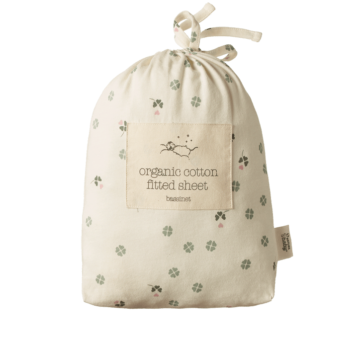 NATURE BABY - COT FITTED SHEET JERSEY: LUCKY PRINT 
