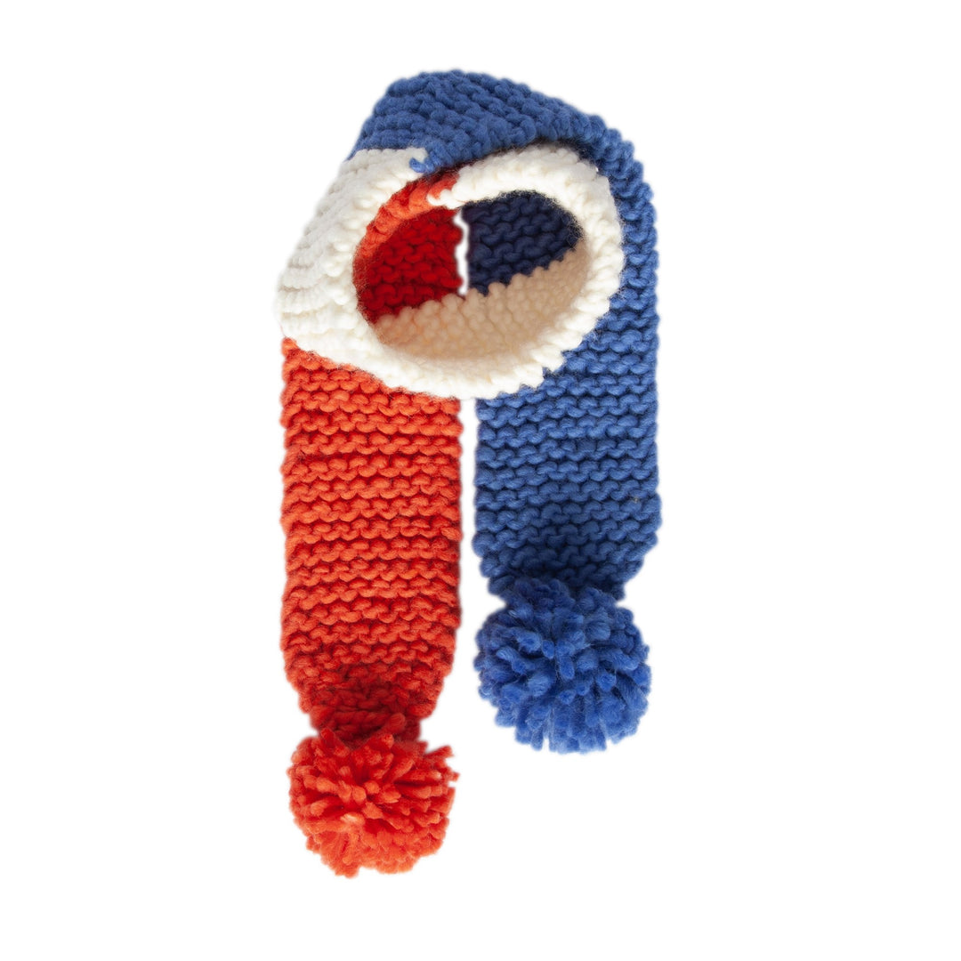 ACORN KIDS - TEDDY SCARF: RED AND BLUE 