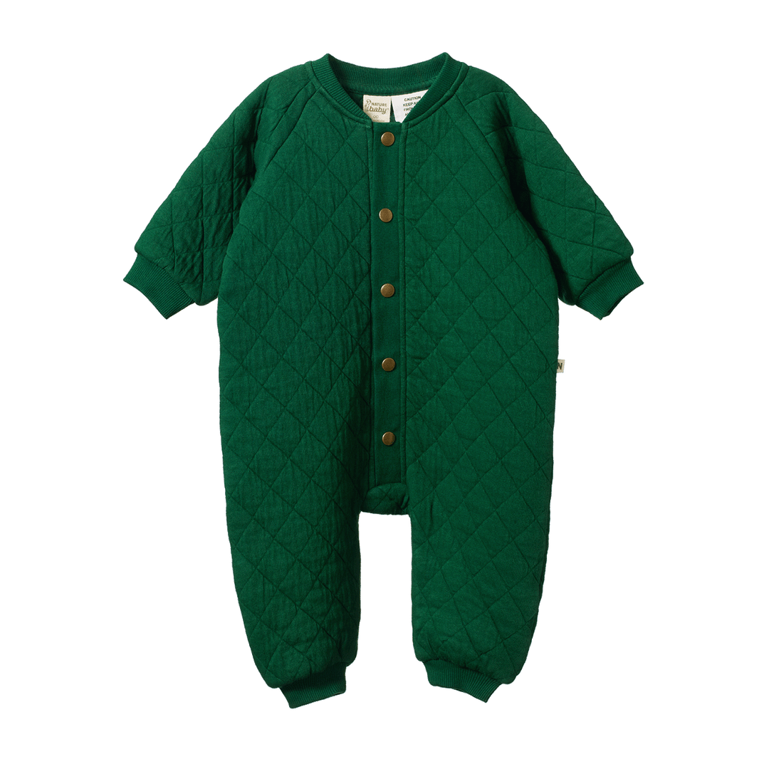 NATURE BABY - JUNO ROMPER QUILTED: EDEN [sz:0-3 MTHS]