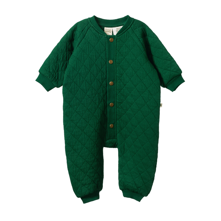 NATURE BABY - JUNO ROMPER QUILTED: EDEN [sz:0-3 MTHS]