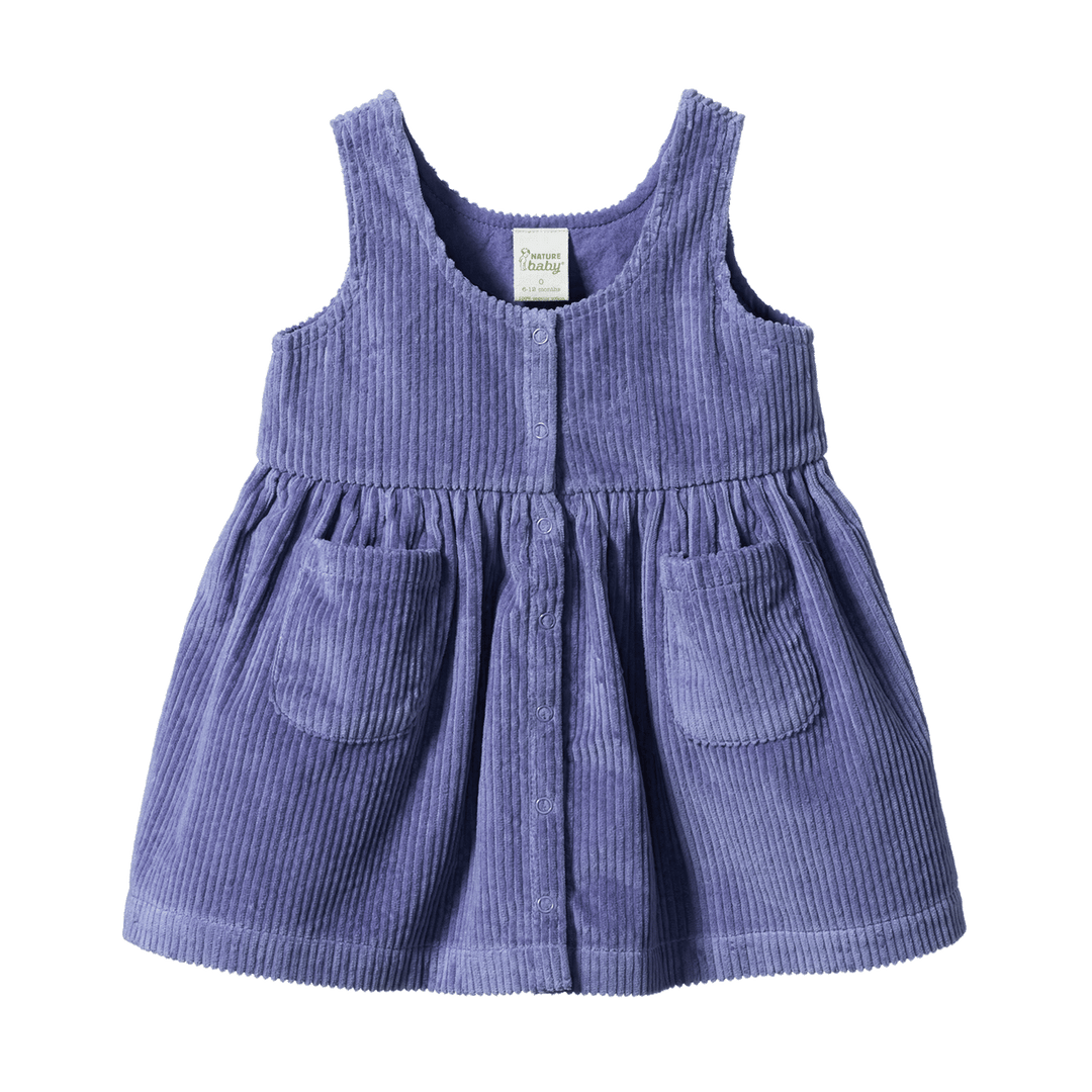NATURE BABY - AMELIA PINAFORE: HERON [sz:6-12 MTHS]