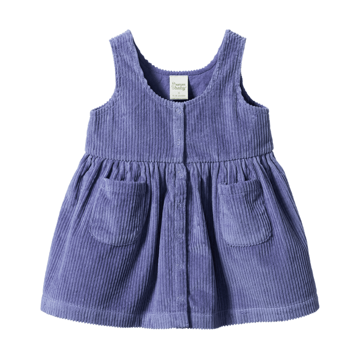 NATURE BABY - AMELIA PINAFORE: HERON [sz:6-12 MTHS]