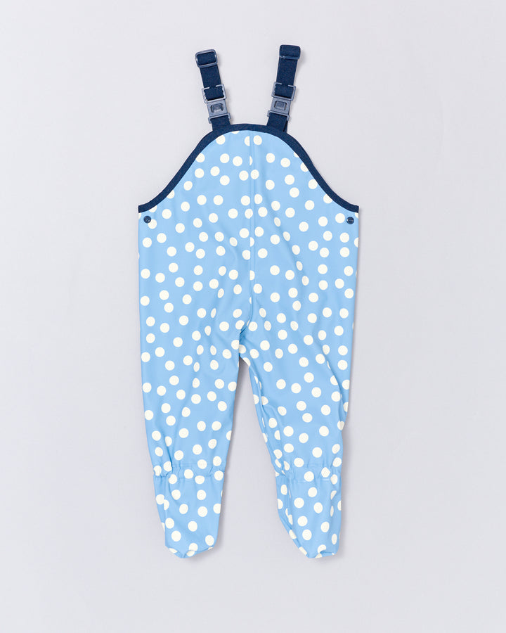 RAINKOAT - OVERALL CRAWLERS: BLUE CONFETTI [sz:3-6 MTHS]