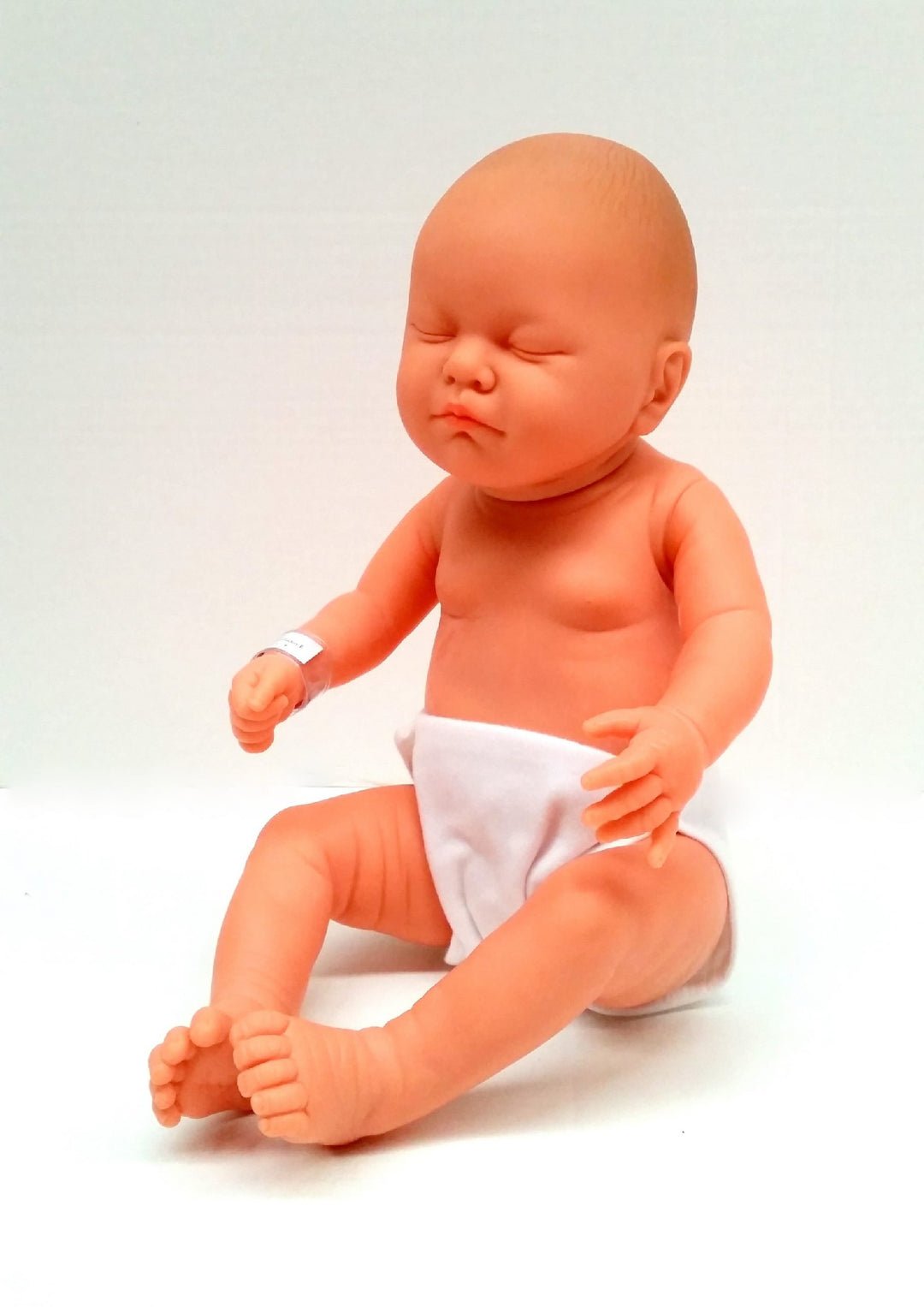 BELONIL - NEWBORN BABY GIRL DOLL CLOSED EYES, CAUCASIAN