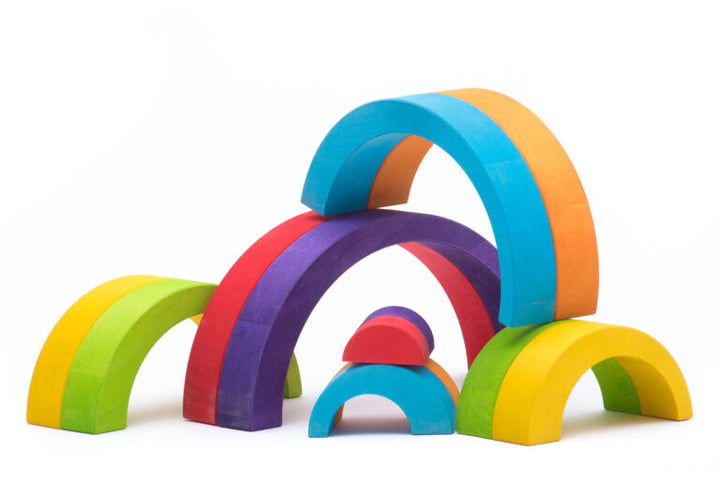 BAJO - WOODEN SMALL DOUBLE SIDED RAINBOW