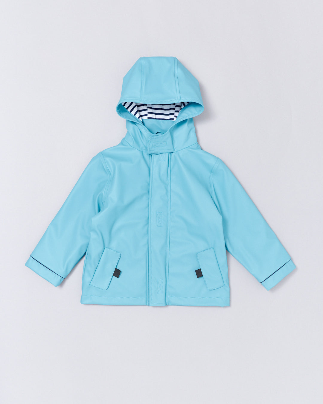 RAINKOAT - STRIPY SAILOR: AQUA BLUE [sz:1 YR]