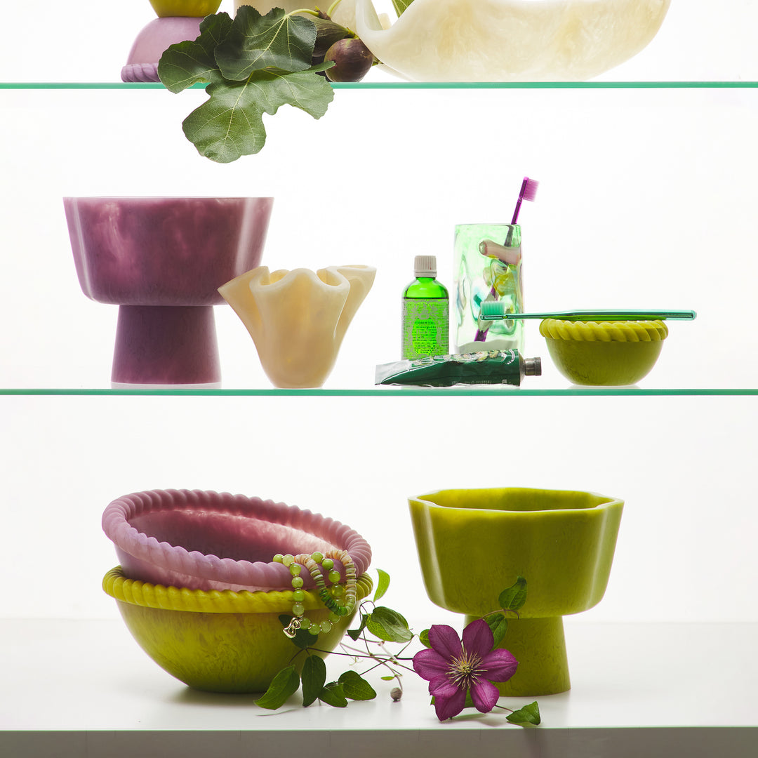 SAGE X CLARE - JOY PEDESTAL BOWL: ANISE