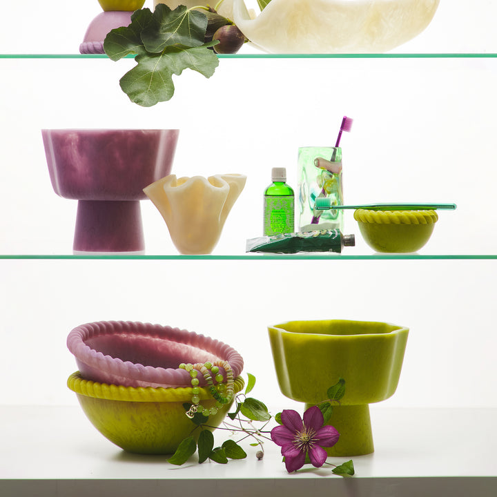 SAGE X CLARE - JOY PEDESTAL BOWL: ANISE