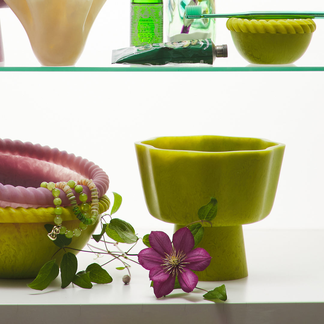SAGE X CLARE - JOY PEDESTAL BOWL: ANISE
