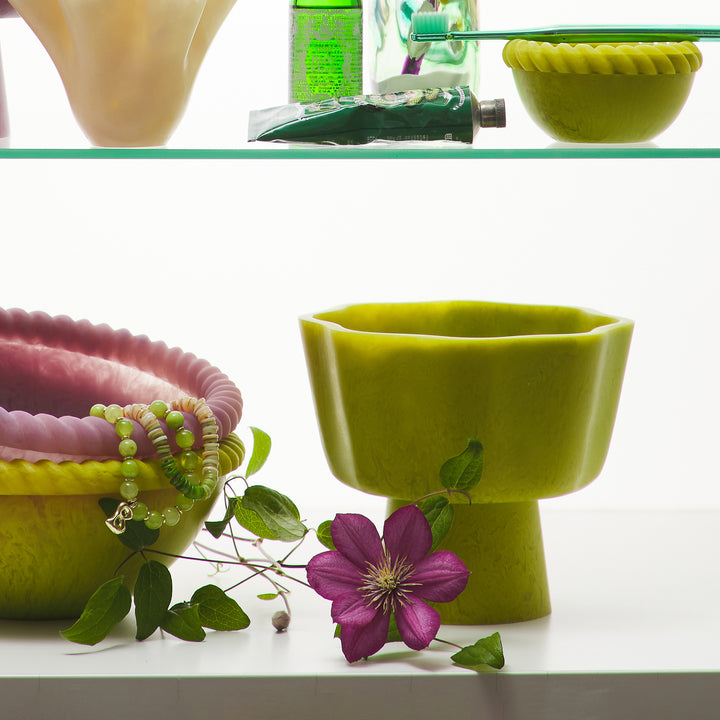 SAGE X CLARE - JOY PEDESTAL BOWL: ANISE
