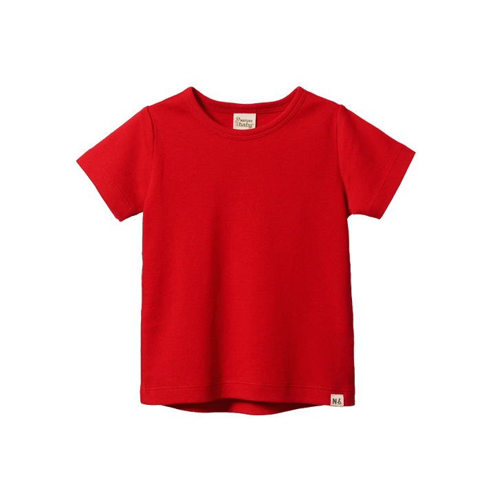 NATURE BABY - RIVER TEE: RED [sz:6-12 MTHS]