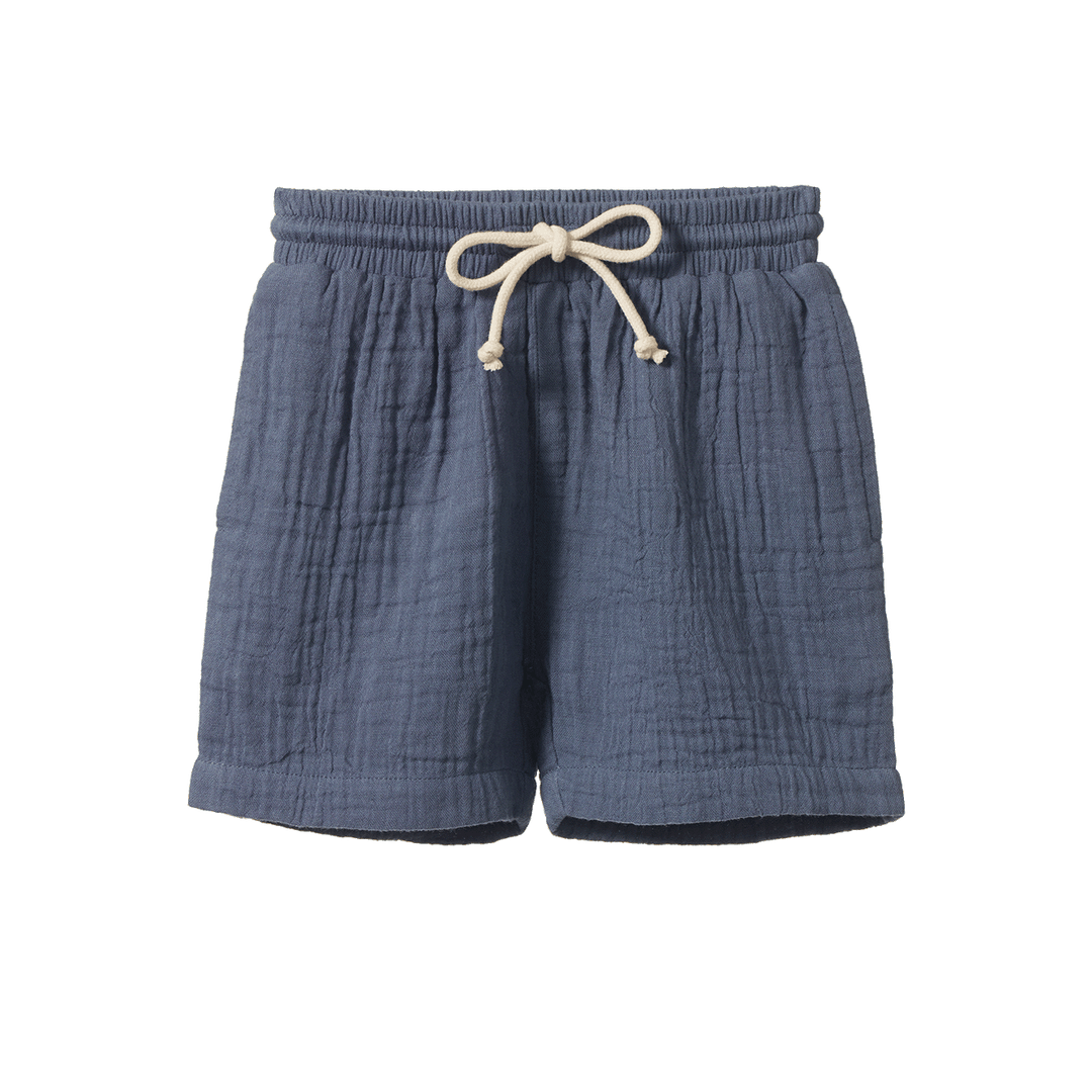 NATURE BABY - JAMES SHORT: VINTAGE INDIGO [sz:6-12 MTHS]