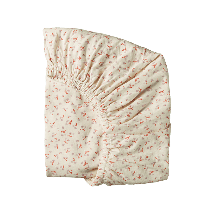 NATURE BABY - FITTED SHEET JERSEY: DANDELION PRINT [sz:COT]