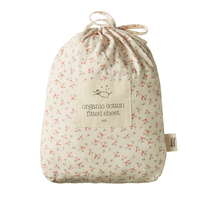 NATURE BABY - FITTED SHEET JERSEY: DANDELION PRINT [sz:COT]