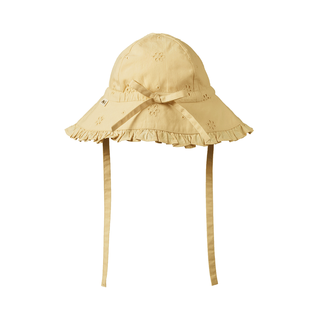 NATURE BABY - ANABELLE SUNHAT: BUTTERCUP [sz:S - 0-6 MTHS]