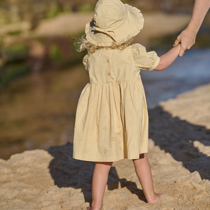 NATURE BABY - ANABELLE SUNHAT: BUTTERCUP [sz:S - 0-6 MTHS]