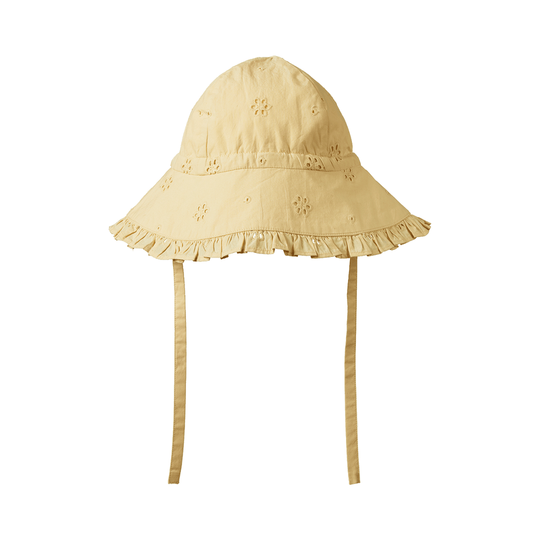NATURE BABY - ANABELLE SUNHAT: BUTTERCUP [sz:S - 0-6 MTHS]