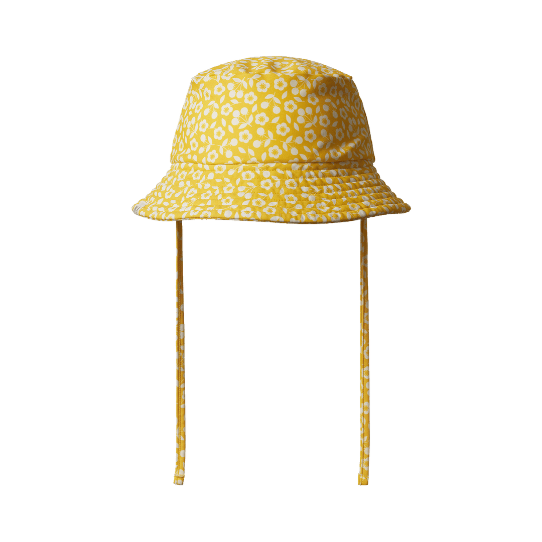 NATURE BABY - SPLASH SUNHAT: KITCHEN GARDEN FREESIA PRINT [sz:S - 0-6 MTHS]