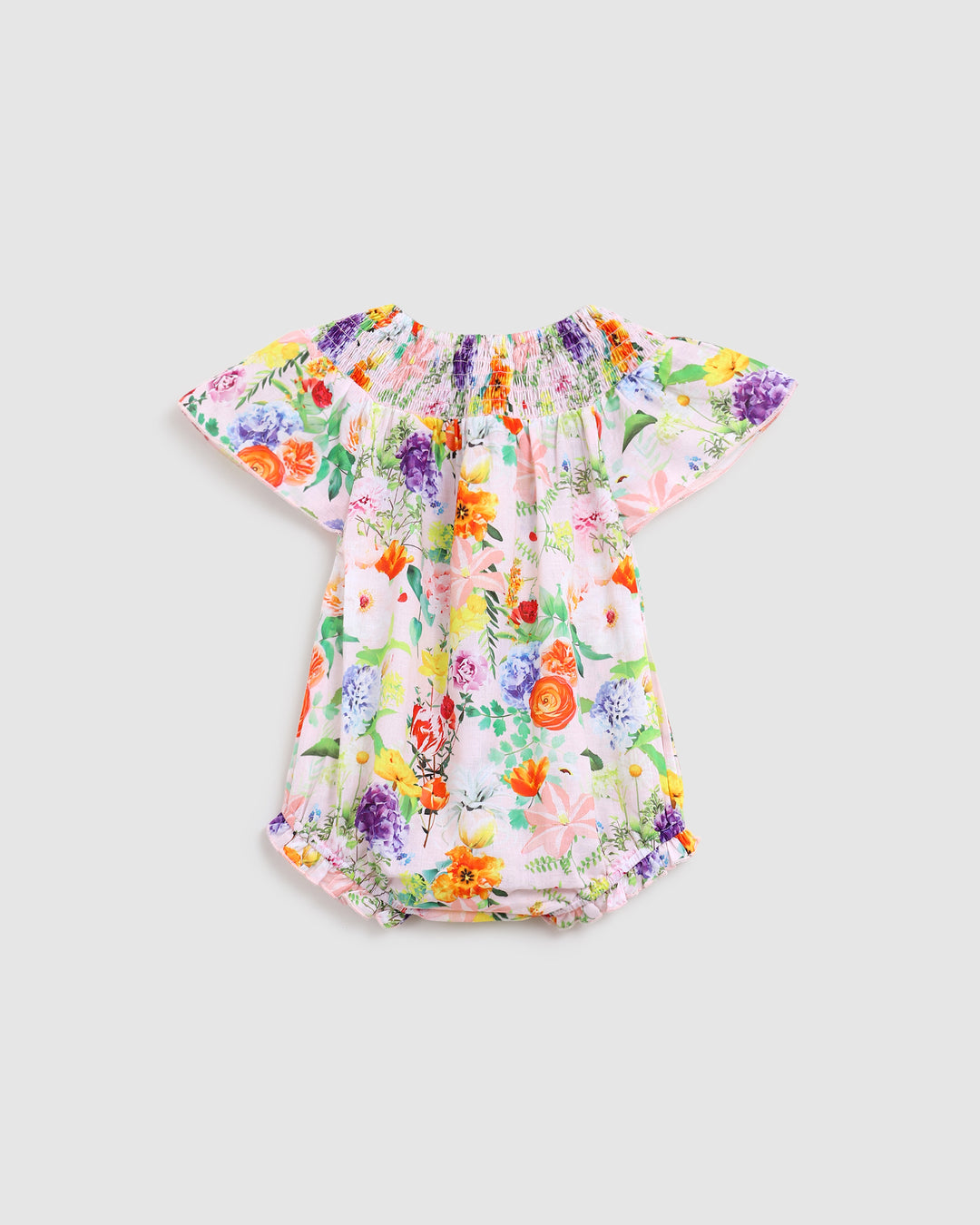 ALEX AND ANT - DORIS PLAYSUIT:  FLOWER CRUSH [sz:0-3 MTHS]
