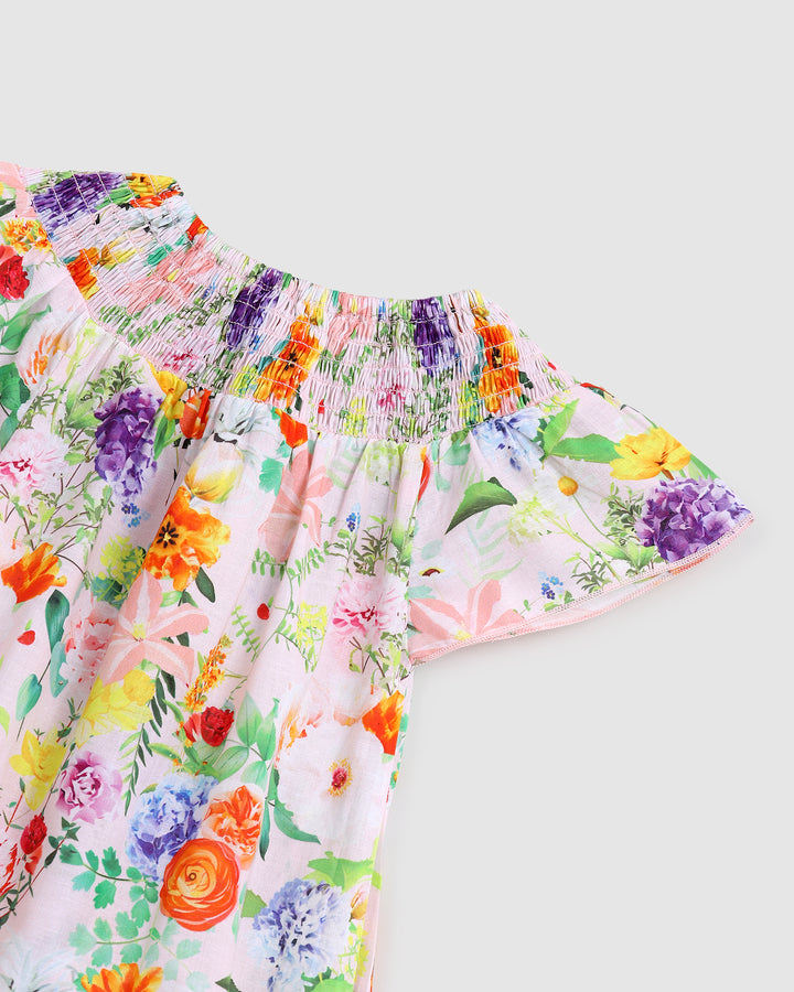 ALEX AND ANT - DORIS PLAYSUIT:  FLOWER CRUSH [sz:0-3 MTHS]