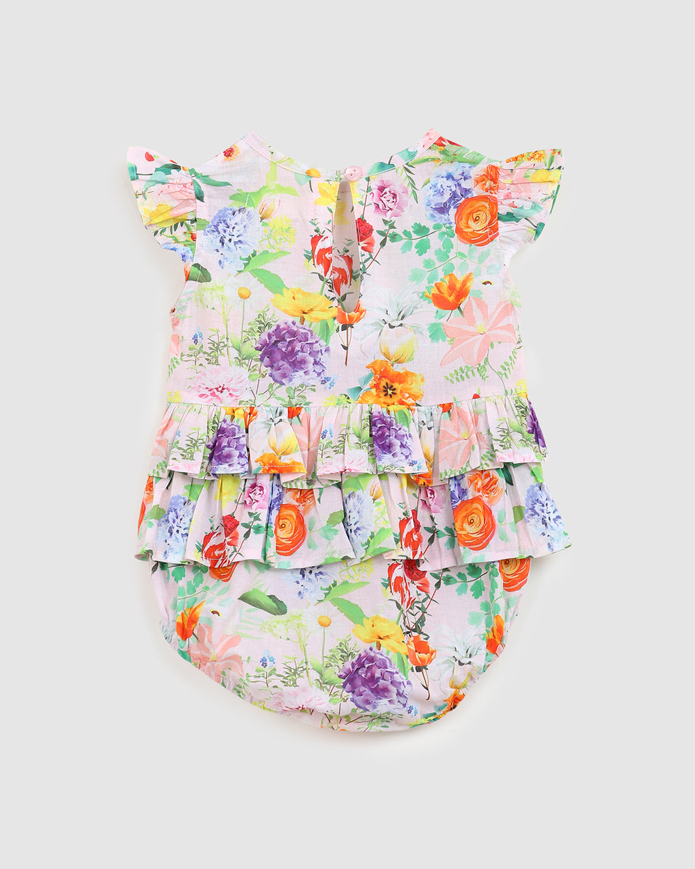 ALEX AND ANT - NELLIE PLAYSUIT:  FLOWER CRUSH [sz:0-3 MTHS]